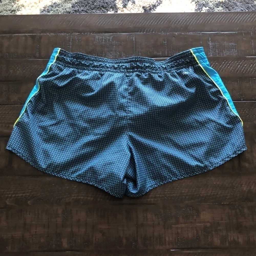 𝅺Nike Athletic Running Shorts Builtin Underwear Dry Fit Size M Gym Workout Blue